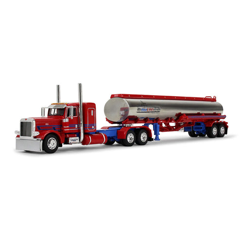 1/64 Scale Big Rigs Series II #3: Sancken Custom Truck by Amcan Peterbilt Model 389 with 36" Flat Top Sleeper & Heil Fuel Tank Trailer