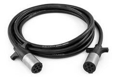 7-Way Sonogrip Cable - 15ft, Straight, Black Jacket, Straight Zinc Plugs, 1/10-6/12 GA Wire