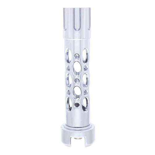 Chrome "Austin" 13/15/18 Speed Gun Cylinder Gearshift Knob w/ Adapter - Vertical