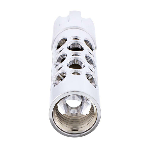 Chrome "Austin" 13/15/18 Speed Gun Cylinder Gearshift Knob w/ Adapter - Vertical