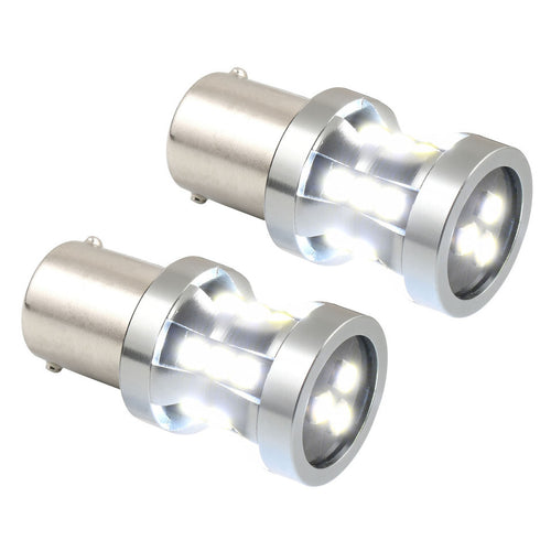 White 1156 High Power Tower LED Bulb (Pair) 12/24V