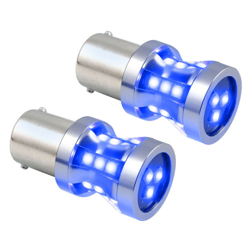 Grand General Blue 1156 High Power Tower LED Bulb (Pair) 12/24V