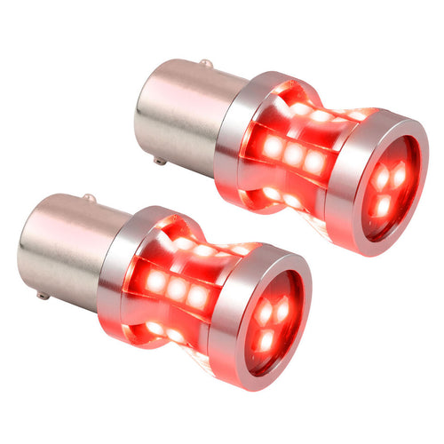 Red 1157 High Power Tower LED Bulb (Pair) 12/24V