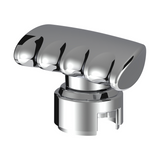 Thread-On T-Shape Gearshift Knob With Chrome 13/15/18 Speed Adapter - Chrome