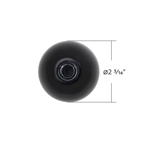 1/2"-13 Thread-On Bristol Style Gearshift Knob-Glossy Black