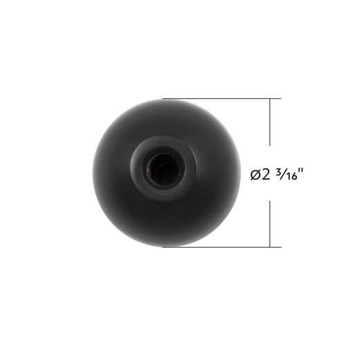 1/2"-13 Thread-On Bristol Style Gearshift Knob-Matte Black