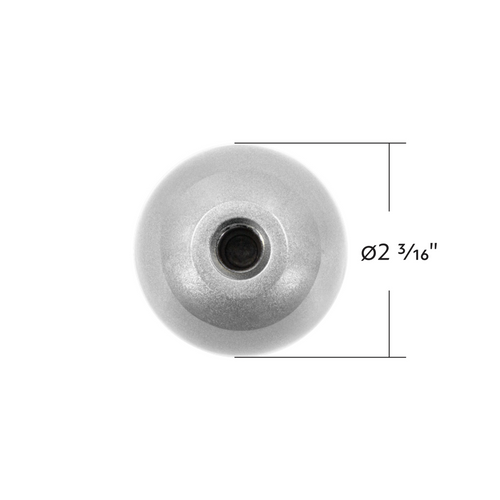 1/2"-13 Thread-On Bristol Style Gearshift Knob-Liquid Silver