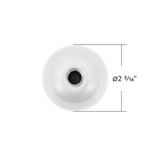 1/2"-13 Thread-On Bristol Style Gearshift Knob-Pearl White