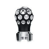 Thread-On Matte Black Phoenix Style Ball Gearshift Knob With LED 13/15/18 Speed Adapter-Red LED