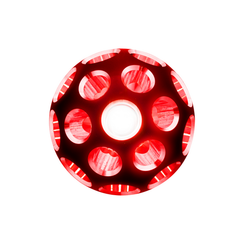 Thread-On Matte Black Phoenix Style Ball Gearshift Knob With LED 13/15/18 Speed Adapter-Red LED