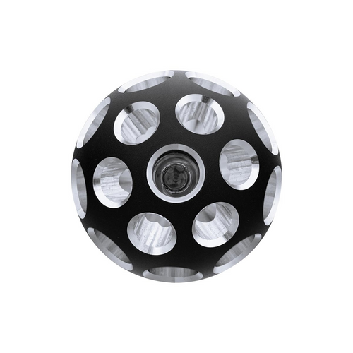 Thread-On Matte Black Phoenix Style Ball Gearshift Knob With LED 13/15/18 Speed Adapter-White LED