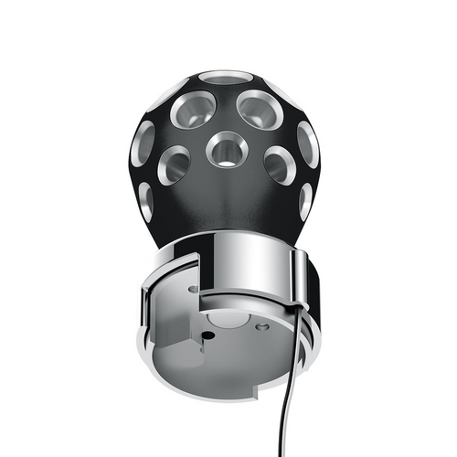Thread-On Matte Black Phoenix Style Ball Gearshift Knob With LED 13/15/18 Speed Adapter-White LED