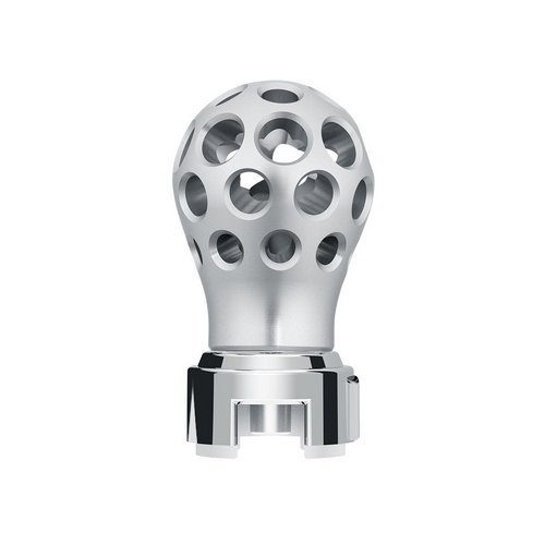 Thread-On Annodized Phoenix Style Ball Gearshift Knob With LED 13/15/18 Speed Adapter-Blue LED