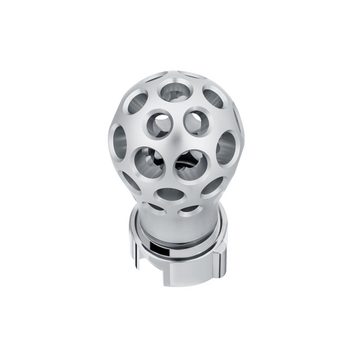 Thread-On Annodized Phoenix Style Ball Gearshift Knob With LED 13/15/18 Speed Adapter-Red LED