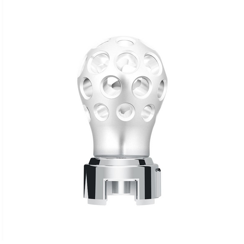 Thread-On Annodized Phoenix Style Ball Gearshift Knob With LED 13/15/18 Speed Adapter-White LED