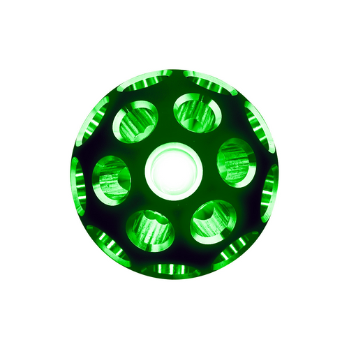 Thread-On Matte Black Phoenix Style Ball Gearshift Knob With LED 13/15/18 Speed Adapter-Green LED
