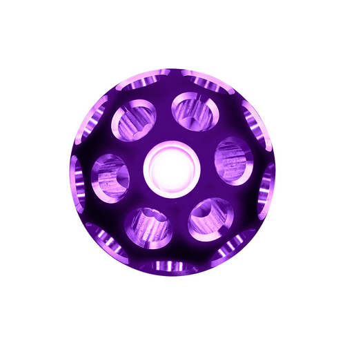 Thread-On Matte Black Phoenix Style Ball Gearshift Knob With LED 13/15/18 Speed Adapter-Purple LED