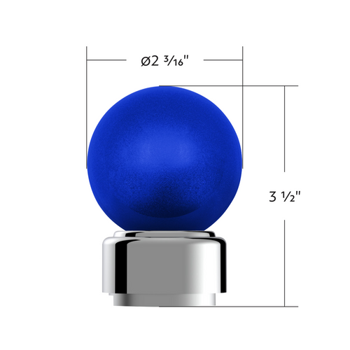 Thread-On Bristol Style Gearshift Knob with 9/10 Speed Adapter-Indigo Blue