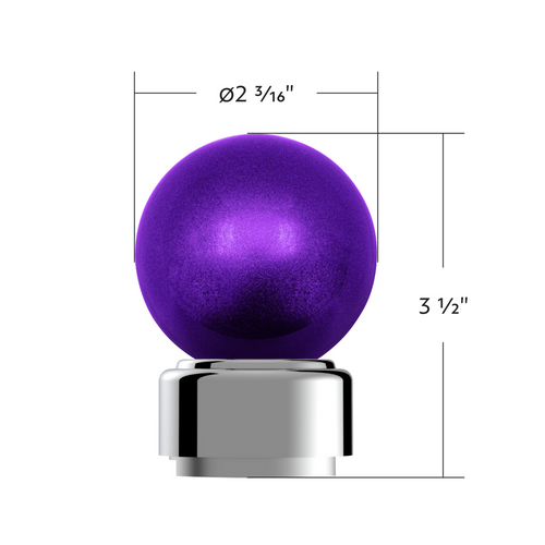 Thread-On Bristol Style Gearshift Knob with 9/10 Speed Adapter-Candy Purple