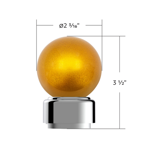 Thread-On Bristol Style Gearshift Knob with 9/10 Speed Adapter-Electric Yellow