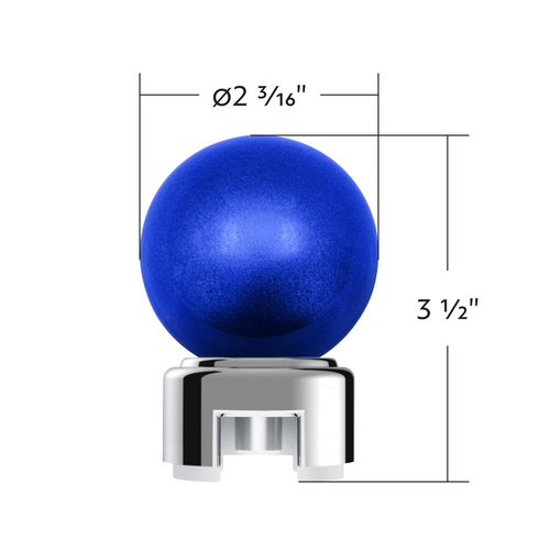 Thread-On Bristol Style Gearshift Knob with 13/15/18 Speed Adapter-Indigo Blue