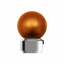 Thread-On Bristol Style Gearshift Knob with 13/15/18 Speed Adapter-Cadmium Orange