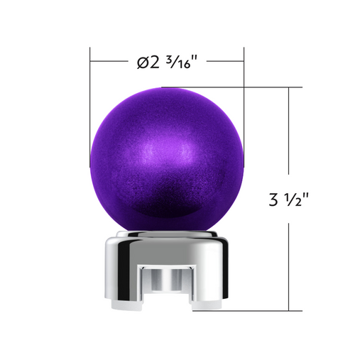 Thread-On Bristol Style Gearshift Knob with 13/15/18 Speed Adapter-Candy Purple