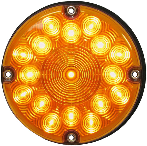 Peterson 7 inch Round Transit Front & Rear Turn Signal Surface Mount Voltage 12V / 24V