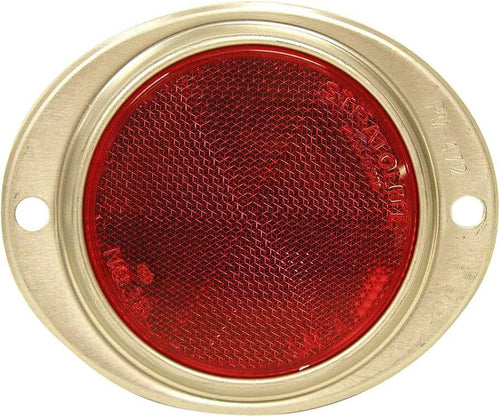 Peterson Aluminum Oval Reflector Red