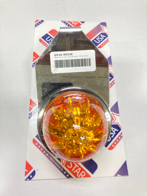 Amber/Amber Watermelon Light L-Bracket Mirror TURN SIGNAL Stainless 304