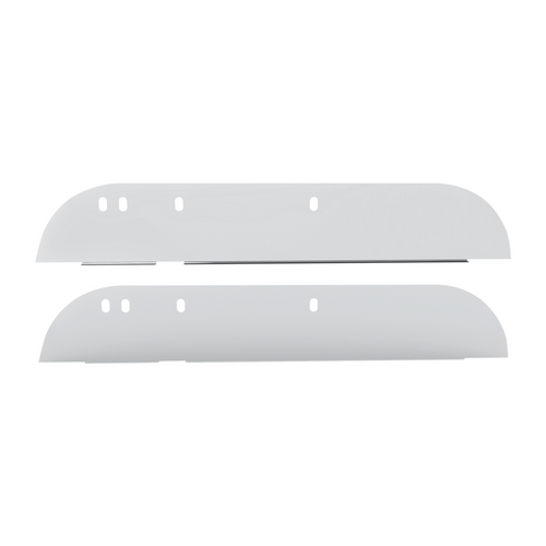 430 Stainless Steel 5" Chop Top Window Trim For 2005+ Peterbilt Trucks With Door Mounted Mirror (Pair)