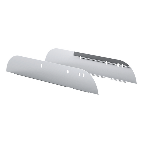 430 Stainless Steel 5" Chop Top Window Trim For 2005+ Peterbilt Trucks With Door Mounted Mirror (Pair)