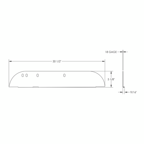 430 Stainless Steel 5" Chop Top Window Trim For 2005+ Peterbilt Trucks With Door Mounted Mirror (Pair)
