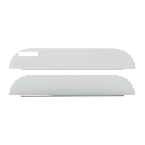 430 Stainless Steel 5" Chop Top Window Trim For 2006+ Peterbilt Trucks With Convex Mirror (Pair)