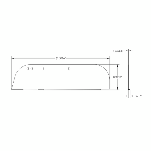 430 Stainless Steel 8" Chop Top Window Trim For 2005+ Peterbilt Trucks With Door Mounted Mirror (Pair)