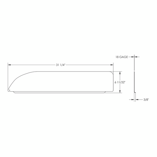 430 Stainless Steel 6" Chop Top Window Trim For 2012-2026 Peterbilt 579 (Pair)