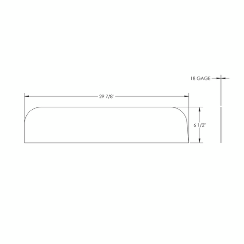 430 Stainless Steel 6.5" Chop Top Window Trim For Peterbilt 379, 388, 389 Sleeper (Pair)