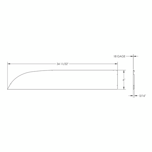 430 Stainless Steel 6" Chop Top Window Trim For 2012-2017 Kenowrth T680 & T880 (Pair)