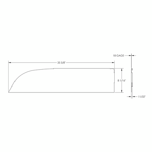 430 Stainless Steel 8" Chop Top Window Trim For 2012-2017 Kenworth T680 & T880 With Convex Mirror (Pair)