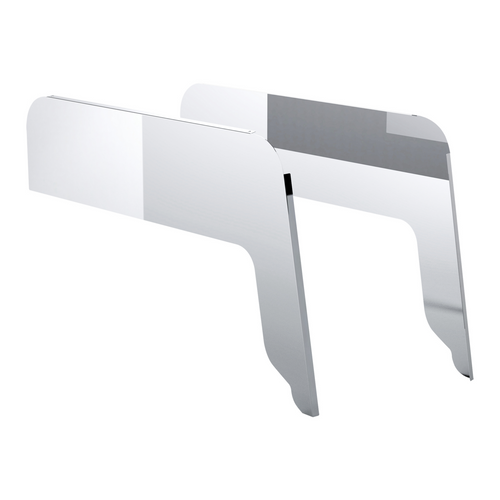 430 Stainless Steel 8" L-Shape Chop Top Window Trim For Kenworth T300, T600, T660, T800 (Pair)