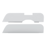 7" Chop Top Window Trim For 2018-2026 Freightliner Cascadia With Convex Mirror (Pair) 430 Stainless Steel