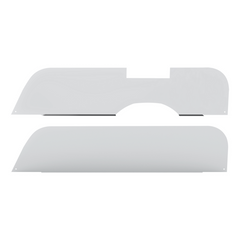 7" Chop Top Window Trim For 2018-2026 Freightliner Cascadia With Convex Mirror (Pair) 430 Stainless Steel