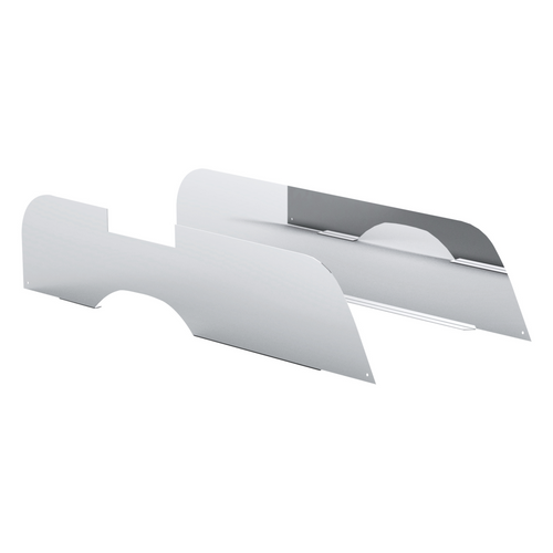 7" Chop Top Window Trim For 2018-2026 Freightliner Cascadia With Convex Mirror (Pair) 430 Stainless Steel