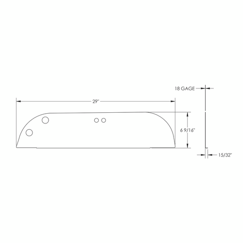 5" Chop Top Window Trim For 1999+ International 9200, 9400, 9900 (Pair)