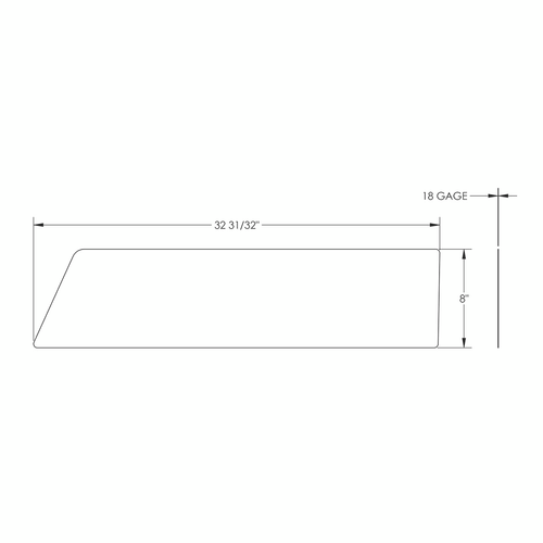 8" Chop Top Window Trim For 2006-2016 International Prostar With Sealed Vent Window (Pair)