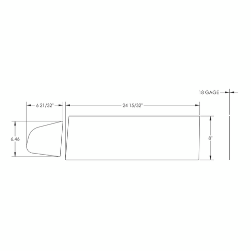 8" Chop Top Window Trim For 2006-2016 International Prostar With Non-Sealed Vent Window (Pair)