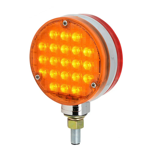 Grand General 4" Double Face Smart Dynamic LED Pedestal Light Passenger Side  Amber/Amber-Red/Red