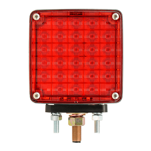Square Double Face Smart Dynamic LED Pedestal Driver Side Light Amber/Red