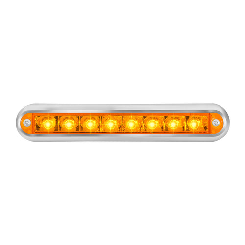 Grand General Pearl Series 6-1/2" Dual Function LED Light Bar Amber/Amber