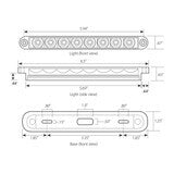 Grand General Pearl Series 6-1/2" Dual Function LED Light Bar Red/Red